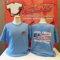 Screen printed shirts for level cross fire department
