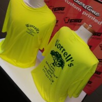Worrell’s lawn maintenance screen printed t-shirts